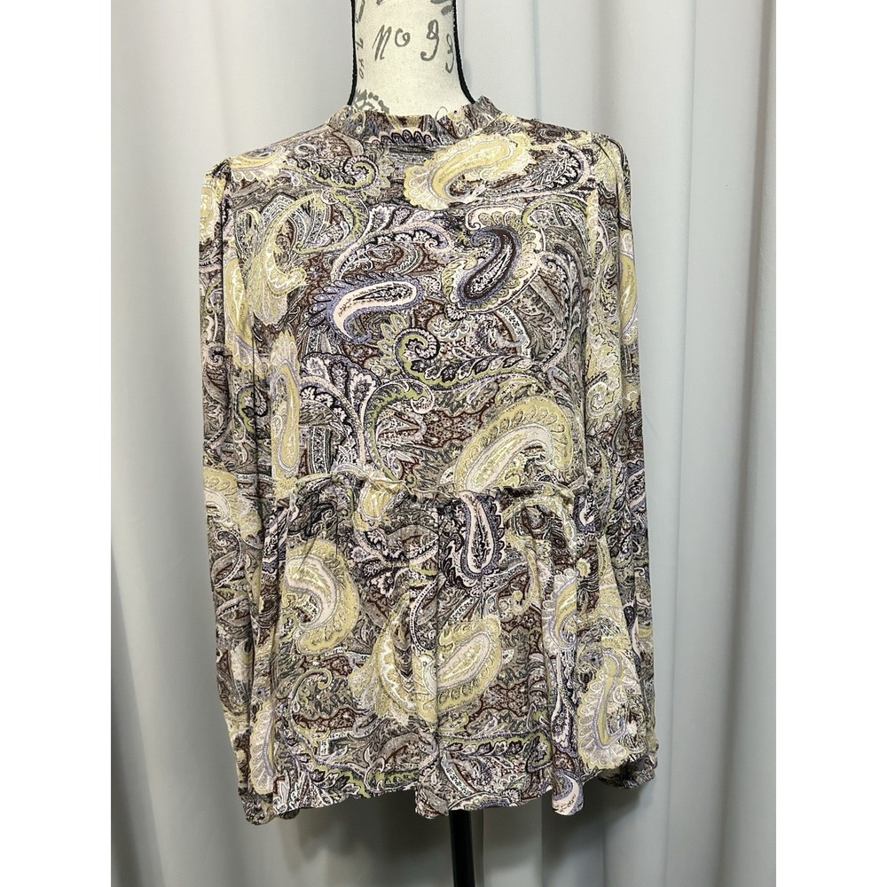 Women's Babydoll Top Tunic Small Sanctuary Dark Floral Paisley Fairy Boho
